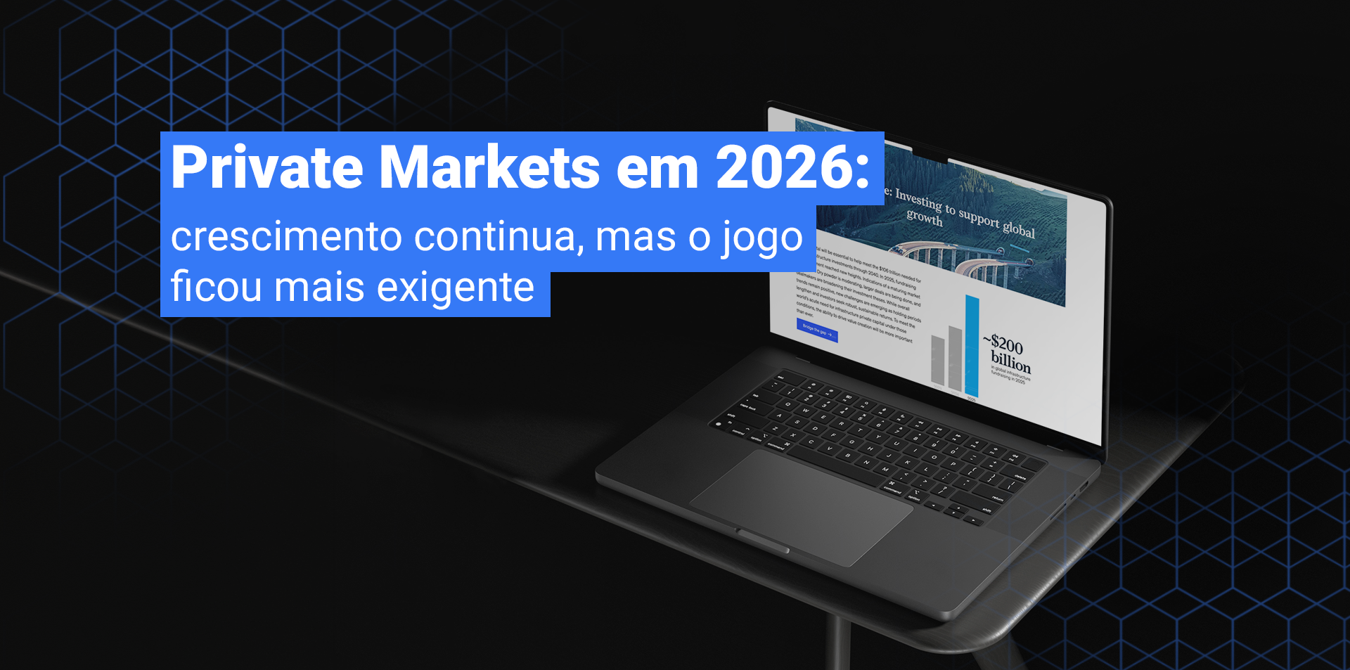 Private markets 2026 com crescimento global, pressão por performance e aumento da competitividade entre gestoras de investimento